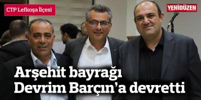 Lefkoşa’da Arşehit bayrağı Devrim Barçın’a devretti