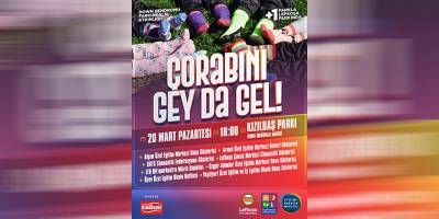“Çorabını Gey da Gel” etkinliği yarın Kızılbaş Parkı’nda