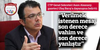 "Verilmek istenen mesaj, Türkiye ile Kıbrıslı Türklerin tarihsel ilişkileri açısından son derece vahimdir"