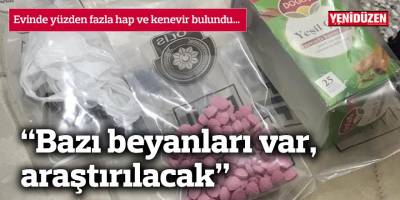 Evinde yüzden fazla hap ve kenevir bulundu...