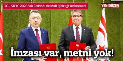 İmzası var, metni yok!