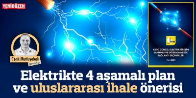 Elektriğe 4 aşamalı plan ve ‘uluslararası ihale’ önerisi