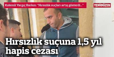 Hırsızlık suçuna 1,5 yıl hapis cezası