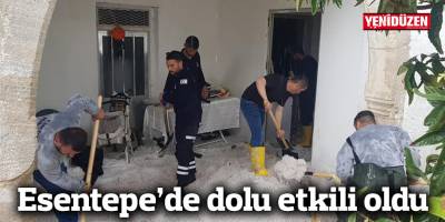 Esentepe’de dolu etkili oldu