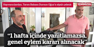 Hayvancılardan, Tarım Bakanı Dursun Oğuz’a siyah çelenk