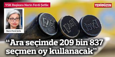 Şefik: "Ara seçimde 209 bin 837 seçmen oy kullanacak"