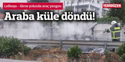 Seyir halindeki araç alev aldı!