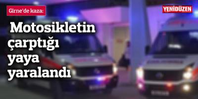 Motosikletin çarptığı yaya yaralandı