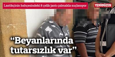 Lastikçinin bahçesindeki 8 çelik jantı çalmakla suçlanıyor