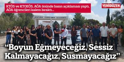 KTÖS ve KTOEÖS: Boyun eğmeyeceğiz, sessiz kalmayacağız, susmayacağız