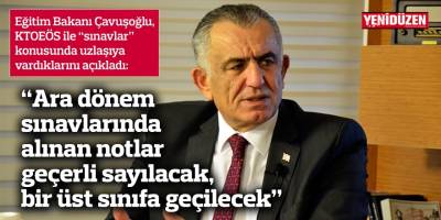 “Ara dönem sınavlarında alınan notlar geçerli sayılacak, bir üst sınıfa geçilecek”
