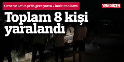 2 kazada, toplam 8 kişi yaralandı