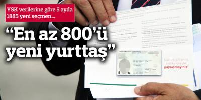 YSK verilerine göre 5 ayda 1885 yeni seçmen, “en az 800’ü yeni yurttaş”