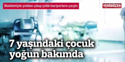 Bisikletiyle yoldan çıkıp çelik bariyerlere çarptı