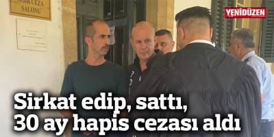 Sirkat edip, sattı, 30 ay hapis cezası aldı