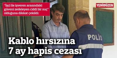 Kablo hırsızına 7 ay hapis cezası