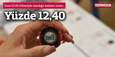 Saat 13.00 itibariyle katılım yüzde 12,40