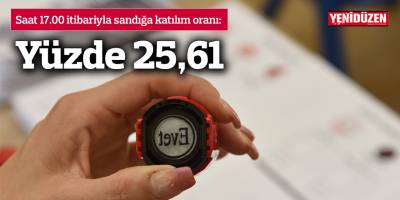 Saat 17.00 itibariyla katılım yüzde 25,61