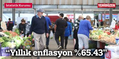 İstatistik Kurumu’na göre yıllık enflasyon %65.43