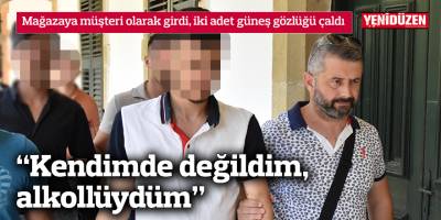 Mağazaya müşteri olarak girdi, iki adet güneş gözlüğü çaldı