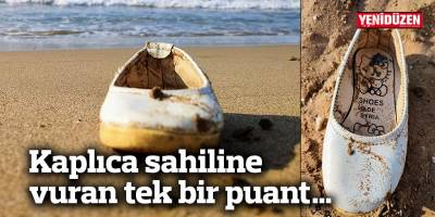 Kaplıca sahiline vuran tek bir puant…