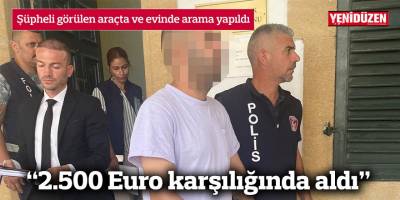 Şüpheli görülen araçta ve evinde arama yapıldı