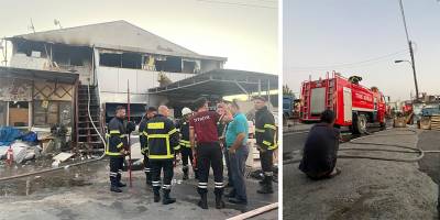 Lefkoşa Sanayi'de yangın