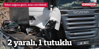 Dağyolu’nda feci kaza: Tır ve araç çarpıştı