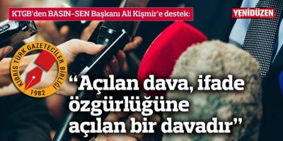 KTGB’den BASIN-SEN Başkanı Ali Kişmir’e destek