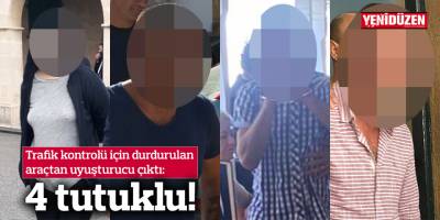 Trafik kontrolü için durdurulan araçtan uyuşturucu çıktı