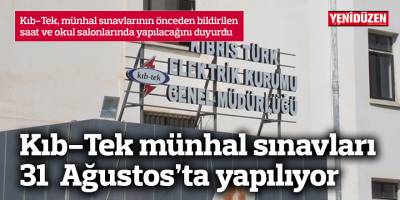 Kıb-Tek münhal sınavları 31 Ağustos'ta yapılıyor