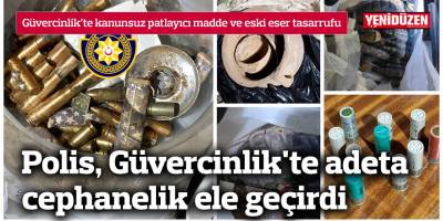 Polis, Güvercinlik'te adeta cephanelik ele geçirdi