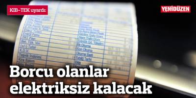 Kıb-Tek’ten borcu olanlara kesinti uyarısı