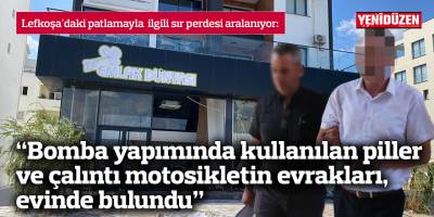 "Bomba yapımında kullanılan piller ve çalıntı motosikletin evrakları, evinde bulundu"