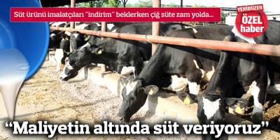 “Maliyetin altında süt veriyoruz”