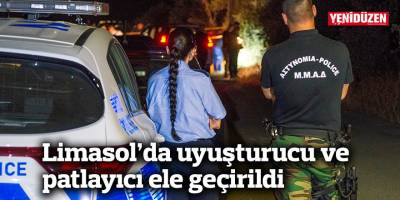 Limasol’da uyuşturucu ve patlayıcı ele geçirildi