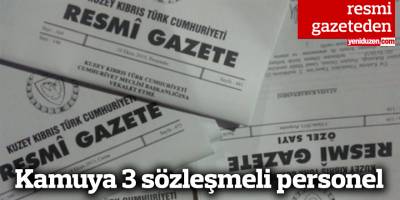 Kamuya 3 sözleşmeli personel