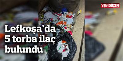 Lefkoşa'da 5 torba ilaç bulundu