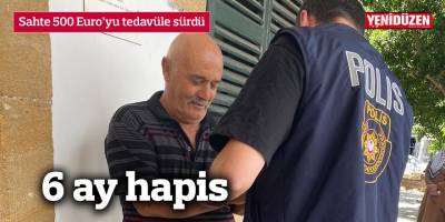Sahte 500 Euro’yu tedavüle sürdü