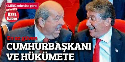 En az güven CUMHURBAŞKANI VE HÜKÜMETE