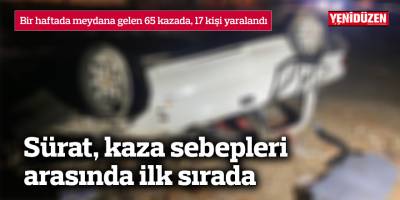 Sürat, kaza sebepleri arasında ilk sırada