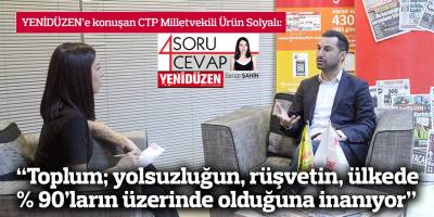 “Toplum; yolsuzluğun, rüşvetin, ülkede % 90’ların üzerinde olduğuna inanıyor”