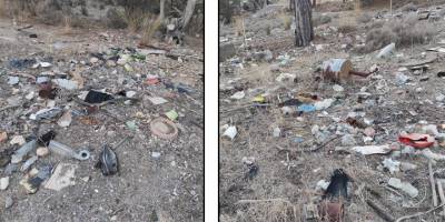 Ağırdağ'da ormanlık alana çöp döktüler