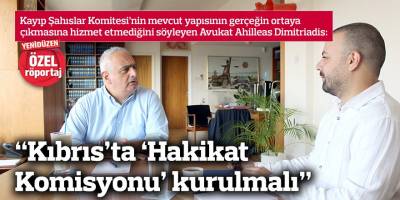 “Kıbrıs’ta ‘Hakikat Komisyonu’ kurulmalı”