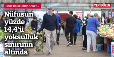 Nüfusun yüzde 14,4’ü yoksulluk sınırının altında