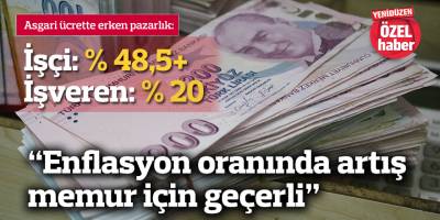 “Enflasyon oranında artış memur için geçerli”