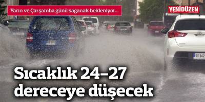 Yarın ve Çarşamba günü sağanak bekleniyor...