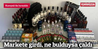 Markete girdi, ne bulduysa çaldı