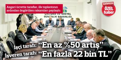 İşçi tarafı: “En az %50 artış” /  İşveren tarafı: “En fazla 22 bin TL”