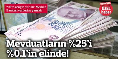 Mevduatların %25’i %0,1’in elinde!
